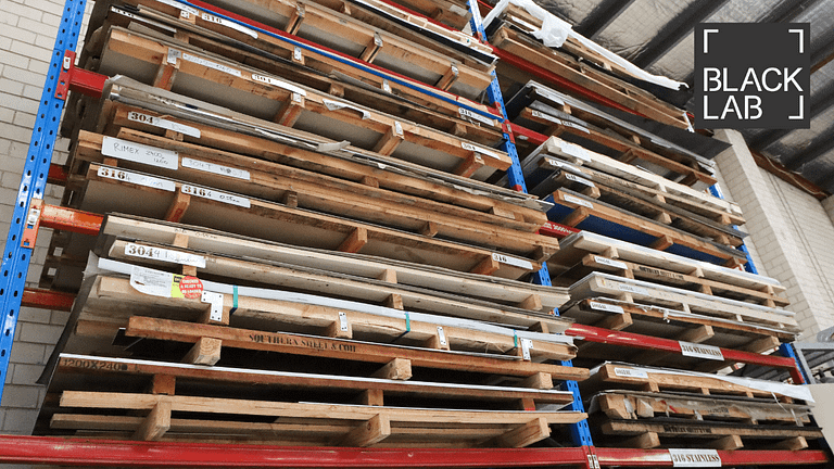 factory storing shelves